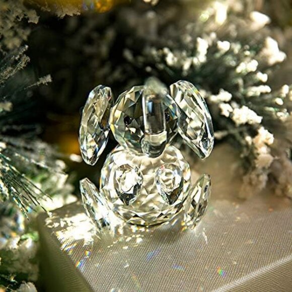 Sparkling Crystal Elephant Figurine with Rainbow Reflection for Home Decor - Picture 7 of 9